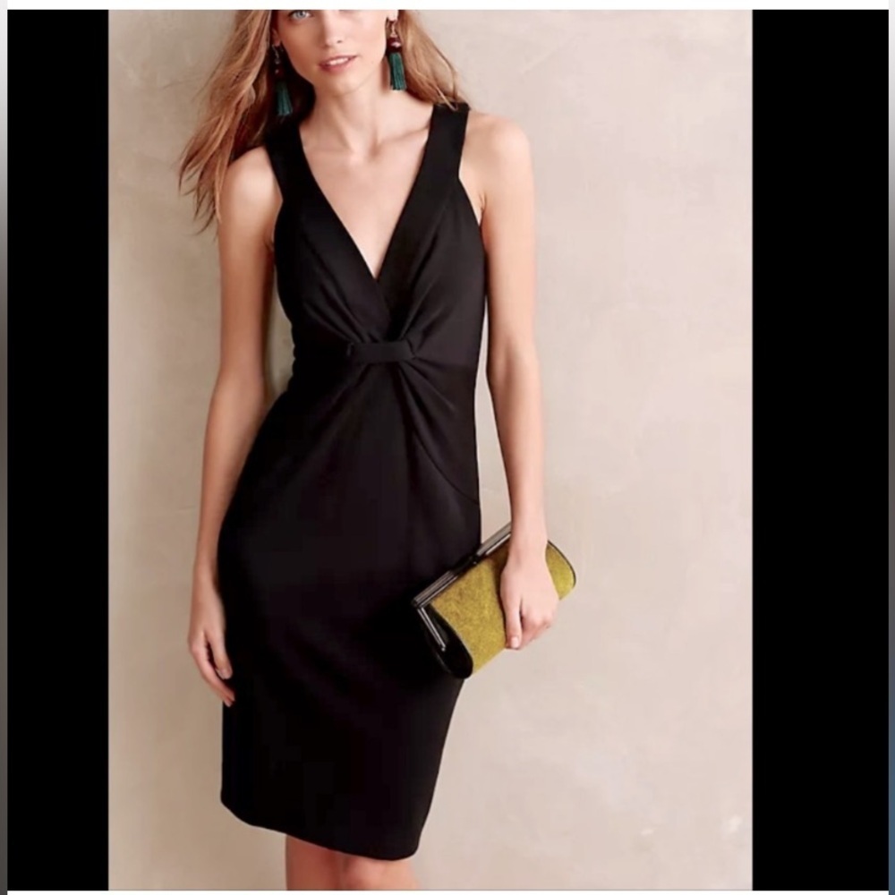 Anthropologie Black Midi Dress
